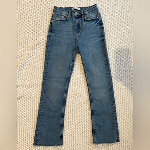 Zara Slim Fit Cropped Ankle Jeans